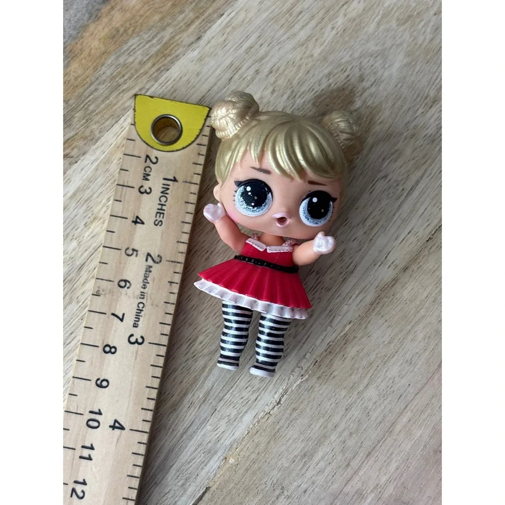 LOL Surprise Series 1 Center Stage Doll Gold Glitter Hair Red Tutu 3 Inch MGA